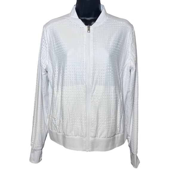 Athleta A-Game Reversible White Bomber Jacket - Picture 7 of 14